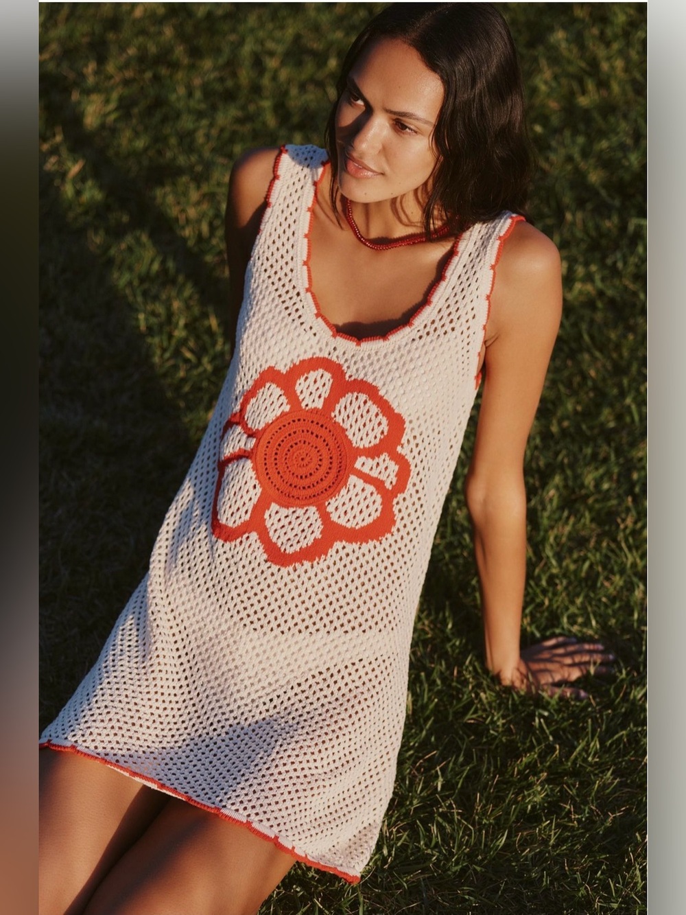 Anthropologie Celandine Tropicana Crochet Mini Dress